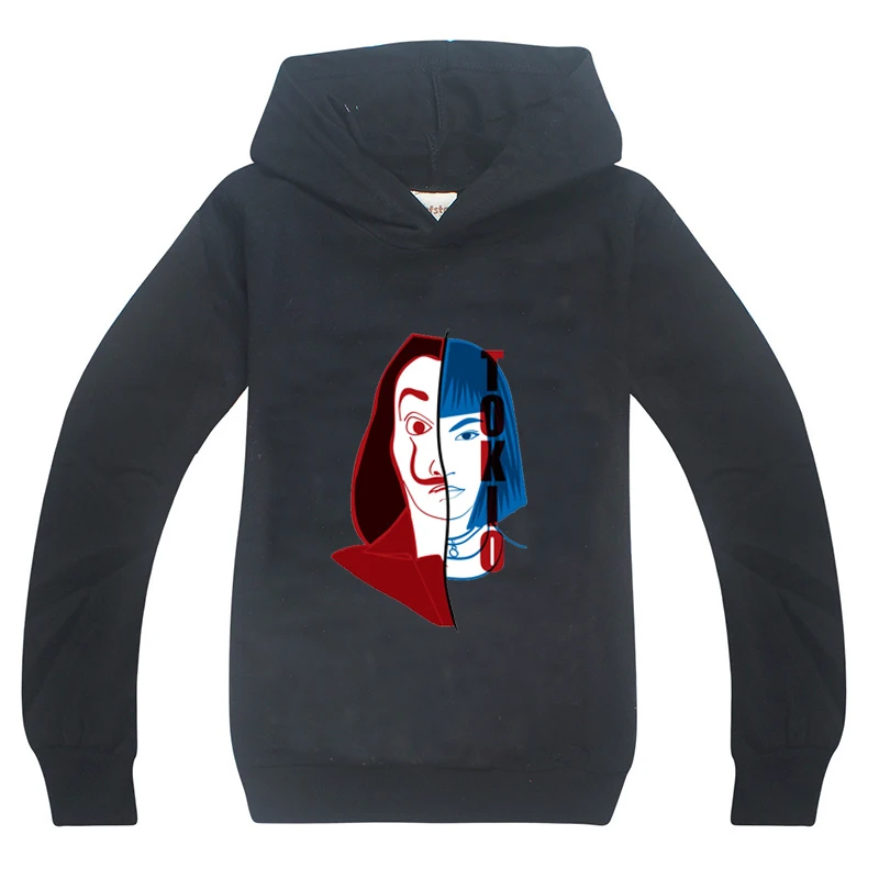 

La Casa De Papel Fall Toddler Sweatshirt Girl Cartoon Clothing House of Paper Kids Hoodie Children Clothes Boys Long Sleeve Tops