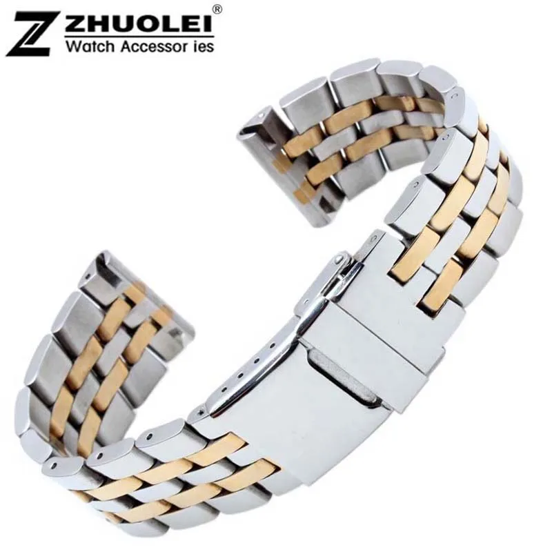 22mm 24mm High Quality Solid Stainless Steel Watch Bracelet for men's  Breitling watch band