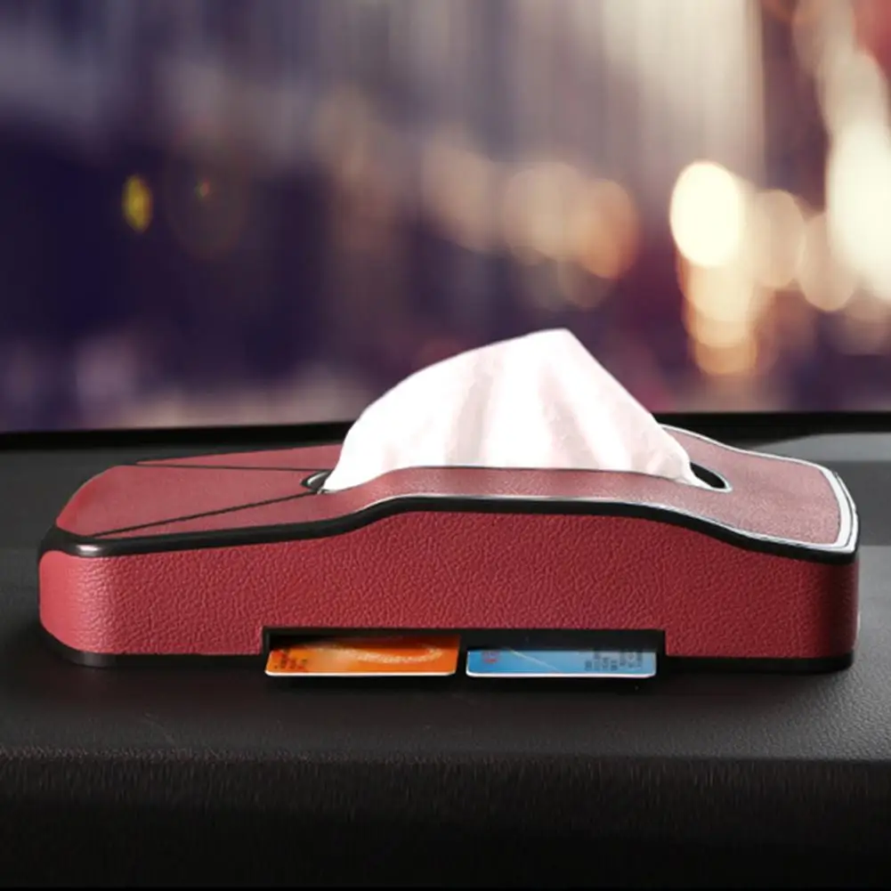 Тканевая коробка из искусственной кожи для автомобиля солнцезащитный козырек