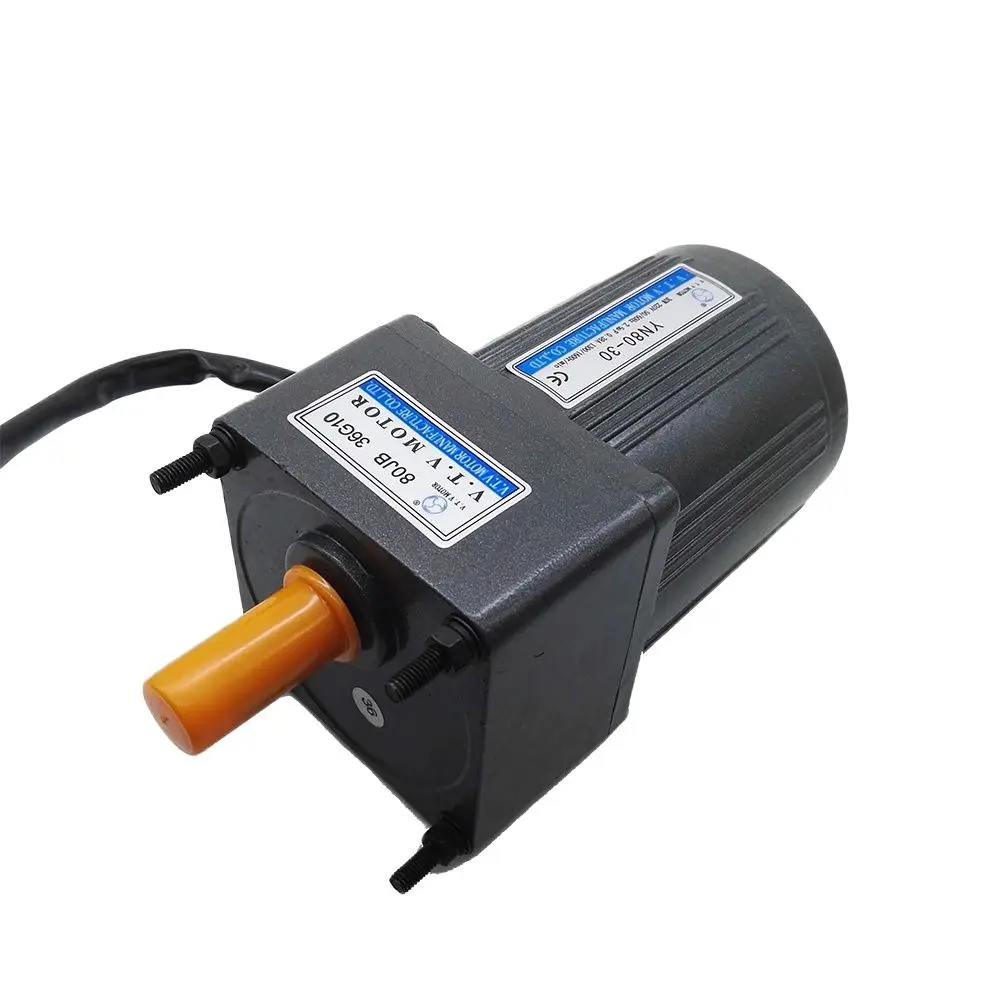 220V VTV YN80-40  AC small 3 wires gear motor  1:50 reduction ratio ouput speed 30rpm single phase motor  40W enlarge