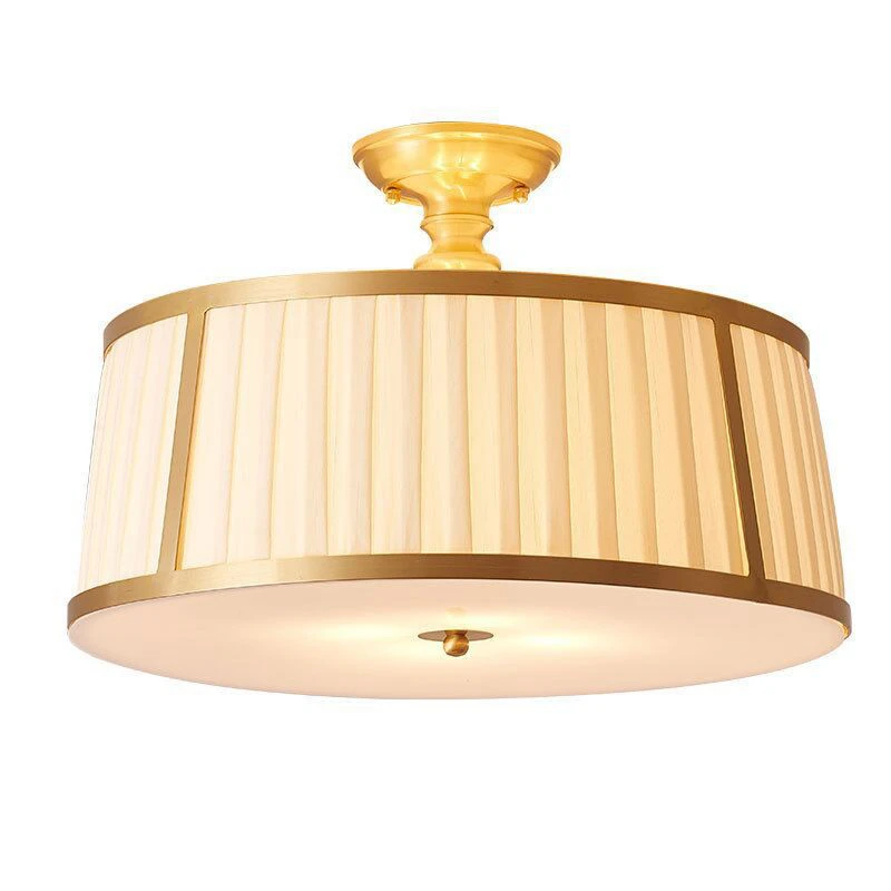 Америка Стиль натуральная ткань искусство фойе светодиодный потолочный