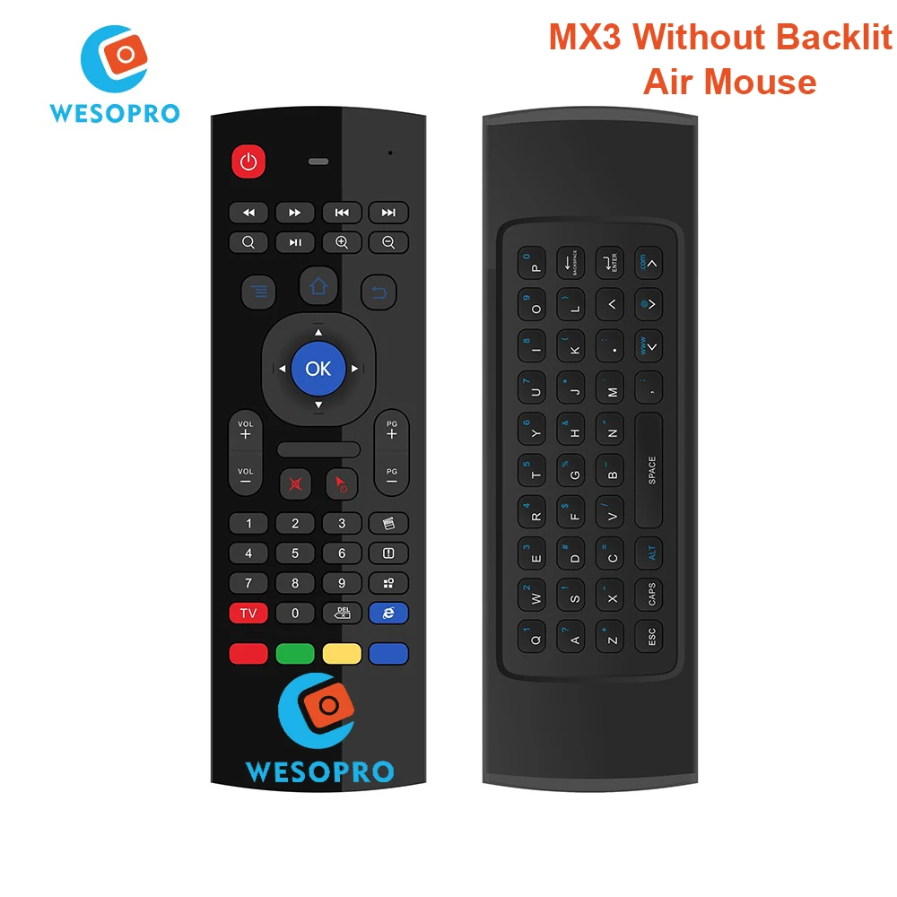 WESOPRO MX3 Air Mouse T3 Smart Voice Remote Control 2 4 GHz RF Беспроводная клавиатура для X96 mini KM9 A95X H96 MAX Android