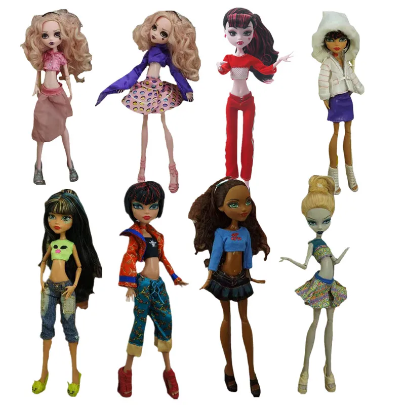 

Fashion Doll Outfit for Monster High Clothes Dress Top Pants Trousers For Bratz Dolls Accessories Casual Wear Kids Playhouse Toy