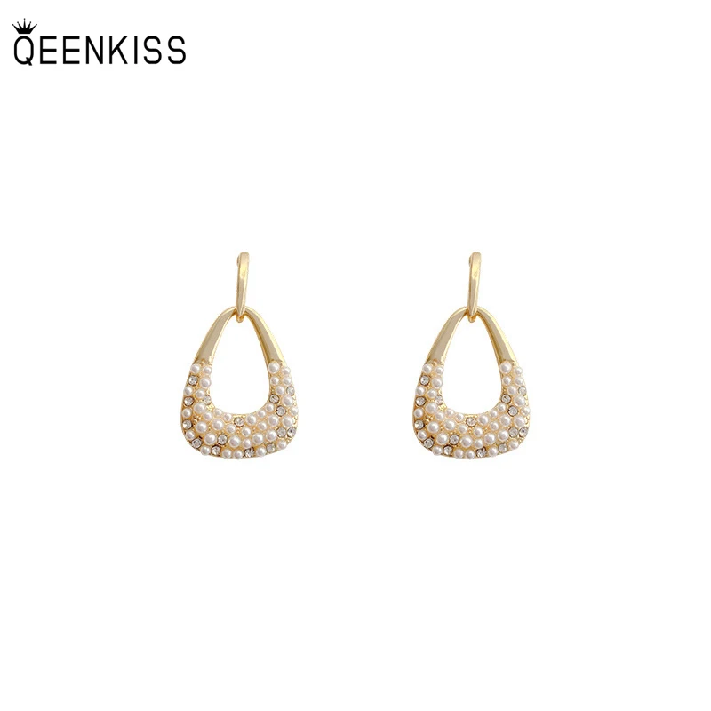 

QEENKISS EG780 Fine Jewelry Wholesale Fashion Woman Birthday Wedding Gift Water Drop 925 Sterling Silver Needle Stud Earrings