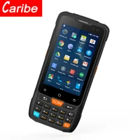 caribe 1d 2d barcode scanner handheld terminal pda latest design support 4g communication android 8 1