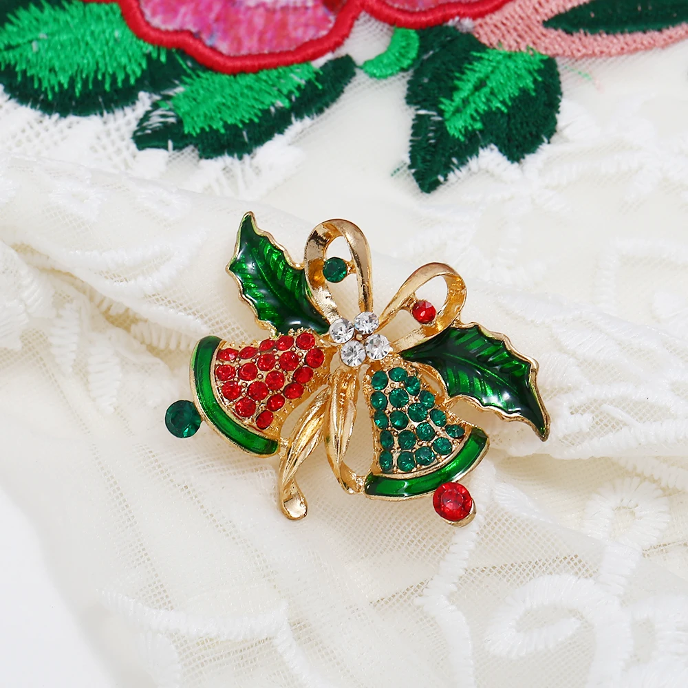 Хрустальная Рождественская красочная брошь булавки мужской значок Прекрасный