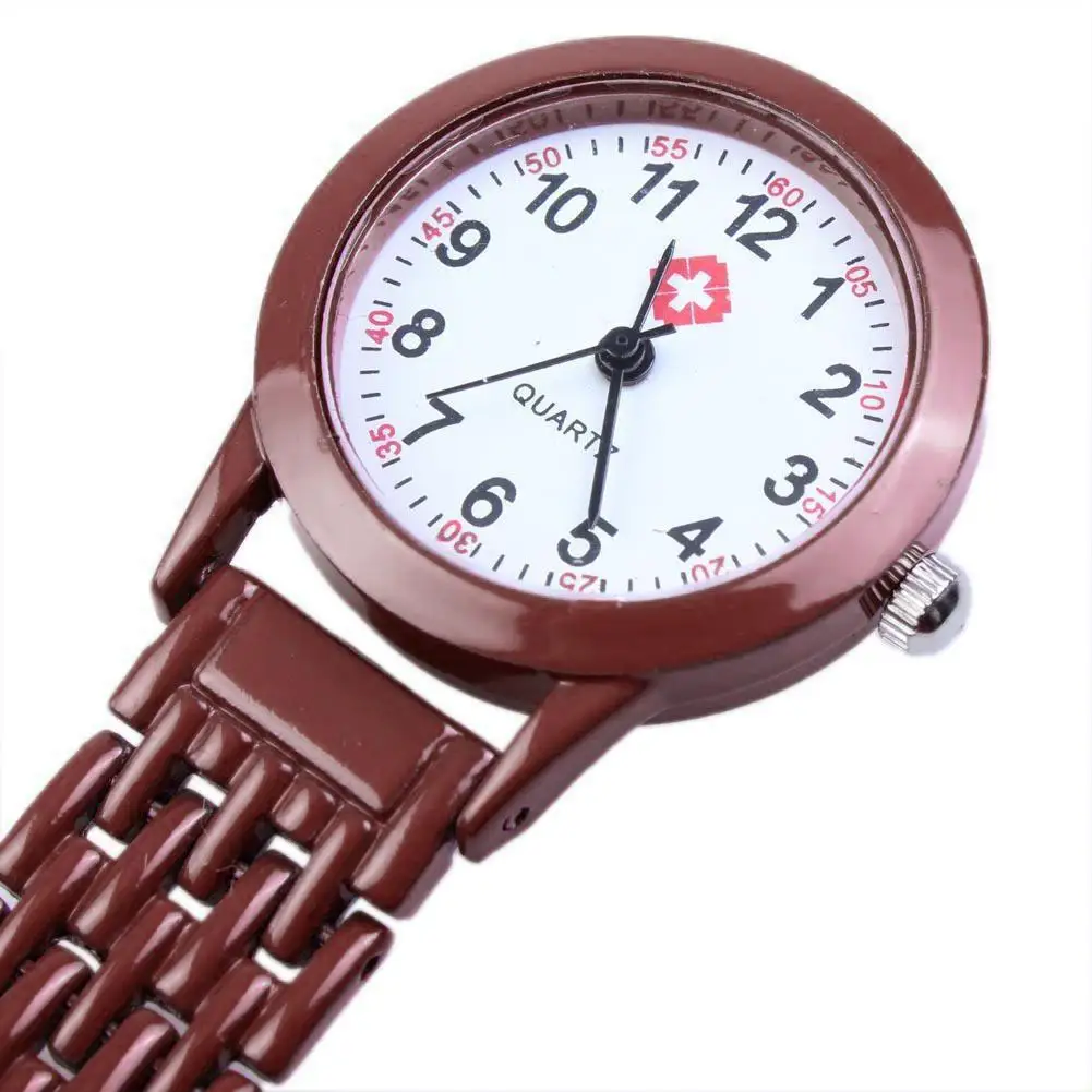 Модные Симпатичные карманные часы медсестры на клипсе булавка кулон туника