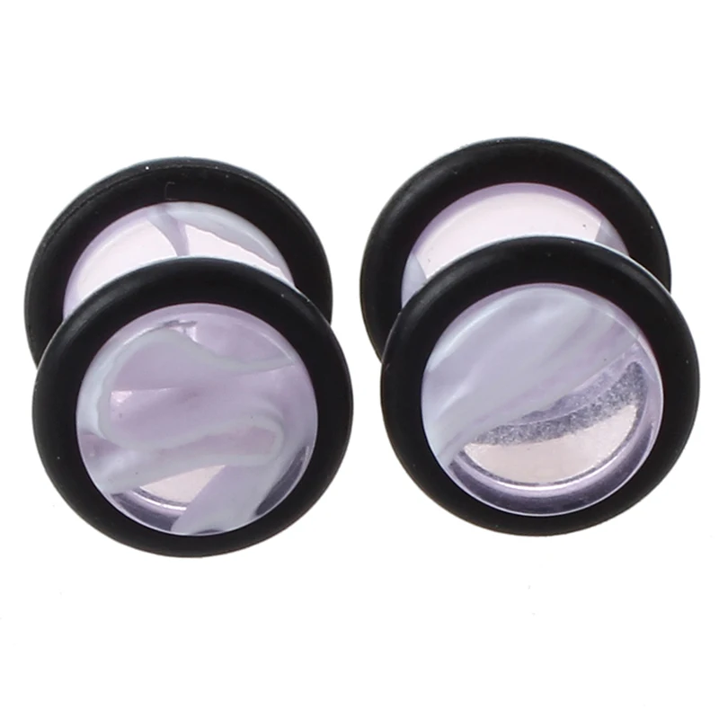 Пара поддельных носилок для ушей расширитель 16 г шпилька серьги-гвоздики ---