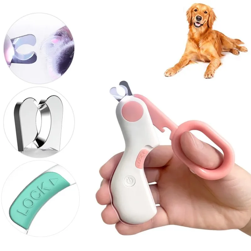 

Cat Nail Clippers With Led Light Stainless Steel Pet Nail Trimmer Cat Labor-Saving Grooming Scissors Cat Dog Supplies