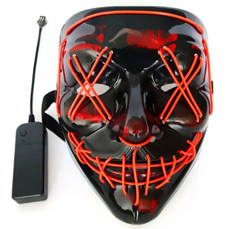 Howllaween светодиодный светящаяся маска для лица мужчин и женщин вечерние реквизит