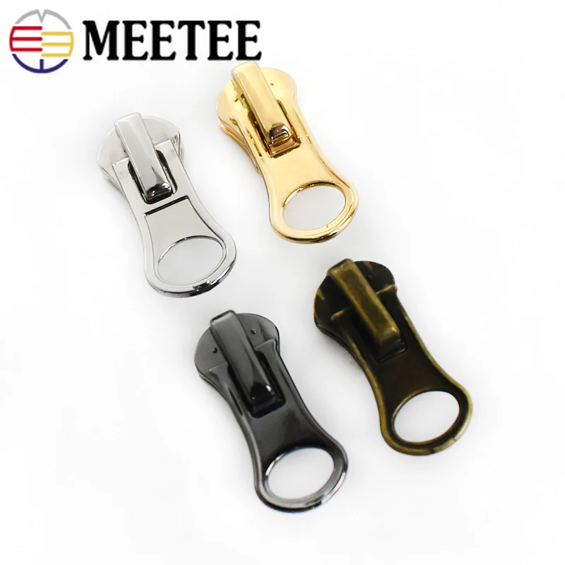 Meetee 20/50pcs 5# Zipper Silder for Metal Zippers Head Puller DIY Bag Jacket Zip Slider Clothes Zips Repair Fitting | Дом и сад