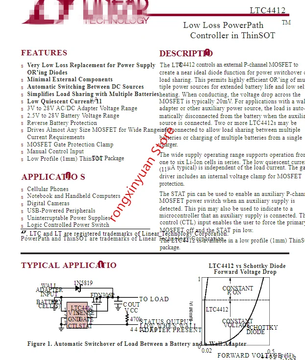 5 шт./лот LTC4412ES6 # TRPBF LTA2 SOT23-6 LTC4412 контроллер с низкими потерями PowerPathTM в ThinSOT 100% новый