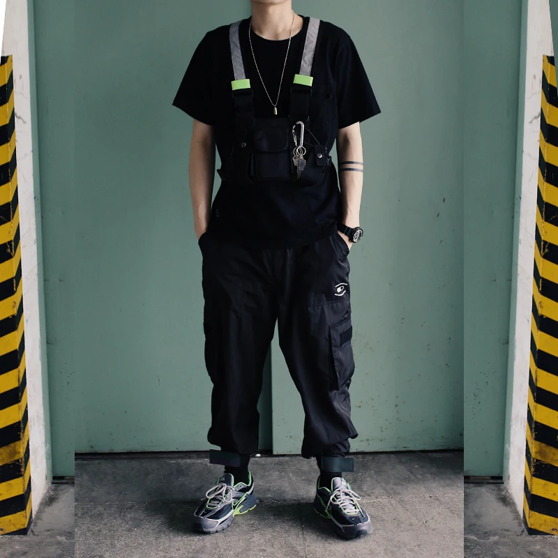 Уличная жилетка контрастная нагрудная Сумка Многофункциональная подвеска