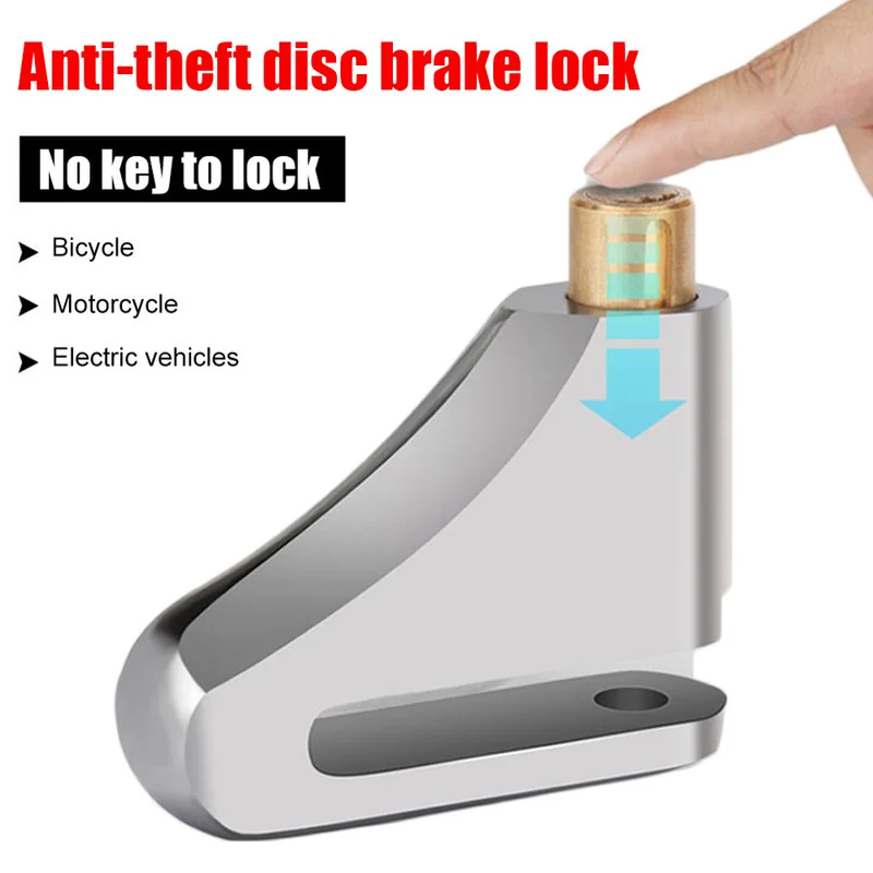 Замок дисковый с защитой от кражи для мотоцикла электроскутера велосипеда