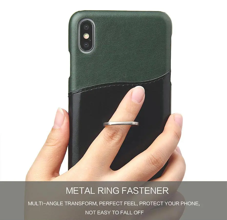 Чехол для телефона из натуральной кожи для iPhone 11 11pro Max чехол Модный чехол с кольцом для iPhone 6 7 8 plus X XR XS Max чехол