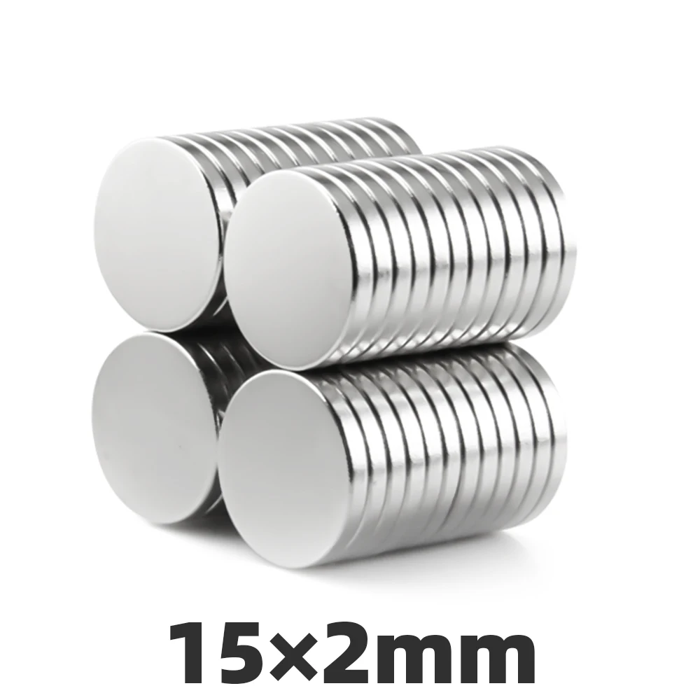 AIDIY 30/50/100pcs 15x2 мм ниодимовые Дисковые магниты супер сильный, Мощный мини небольшой круглый редкоземельный Магнитный неодимовый магнит 15 мм* 2 мм