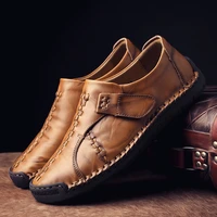 large sizes 2021 new mens leather shoes luxury brand designer slip on loafers cow leather casual driving shoes big size