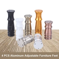 4 pcs furniture legs adjustable aluminum thickened space feet replacement bed sofa cabinet tv cabinet feet with screws 80 150 mm