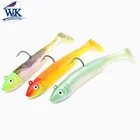 Slinky Shad 095 # с джиг-головкой 12 г 7,5 см, Мягкая приманка, высокая эффективность, свимбейт, Зандер, приманка для ловли окуня, черный Тип гольяна