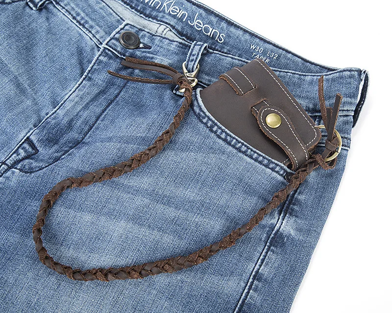 

Pure Handmade Crazy Horse Leather Long Men Wallets Vintage Anti-theft Purse Natural Genuine Cow Leather Men Clutch Bag