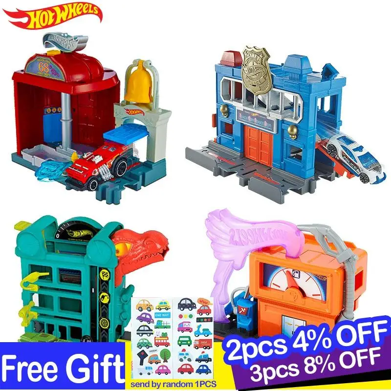 Hot Wheels оригинальная городская тема Trolley Серия автомобиль трек игрушки для детей
