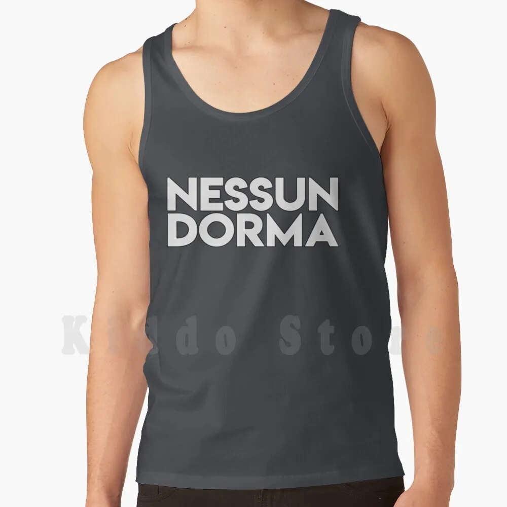 

Nessun Dorma Tank Tops Vest Sleeveless Nessun Dorma Football Soccer Futsal Italia 90 1990 Italy Ciao Baggio Maldini