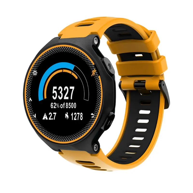 Открытый Браслет замена стальная пряжка силиконовый ремешок для Garmin Forerunner