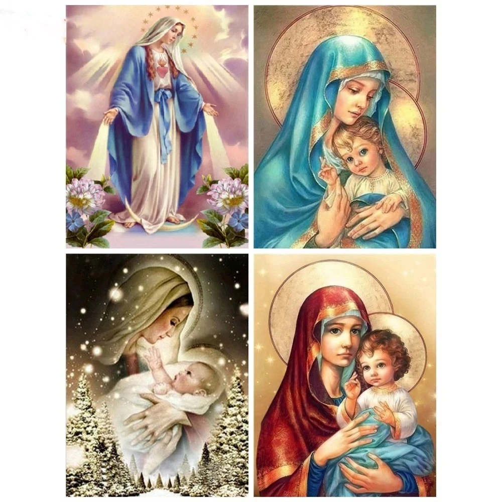 

Алмазная картина 5D «Дева Мария», мозаика для творчества, украшение для дома, вышивка крестиком, ручная работа, подарок