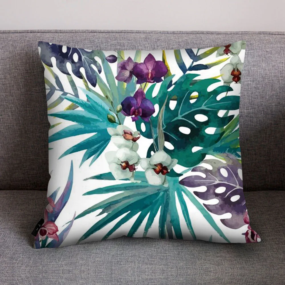 2019 листья тропических растений подушка с изображением кактуса крышка размером