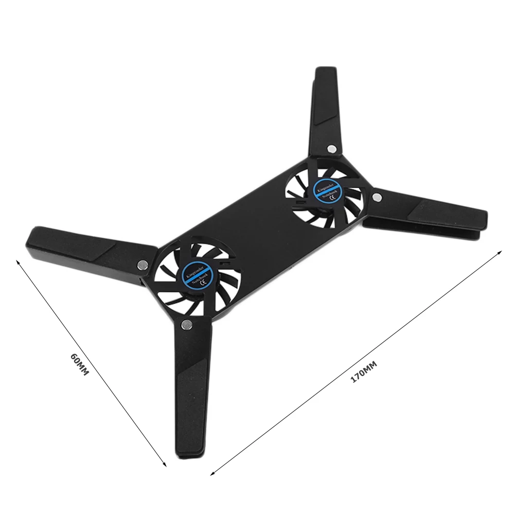 

Foldable Laptop Desk Support Notebooks PC Stand Holders with Dual Cooling Fans for Household Computer Accessories