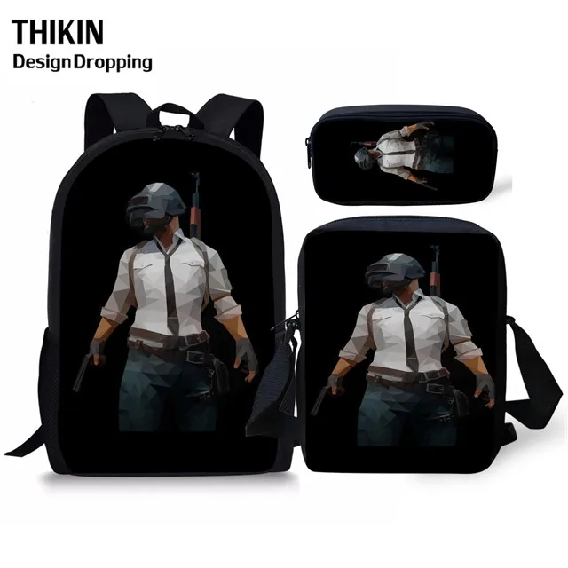 2 Рюкзаки battlegrounds от THIKIN Game Player Unknown, школьные сумки PUBG, рюкзак для фанатов игр бойфренда, сумка через плечо, рюкзак - Цвет: 2