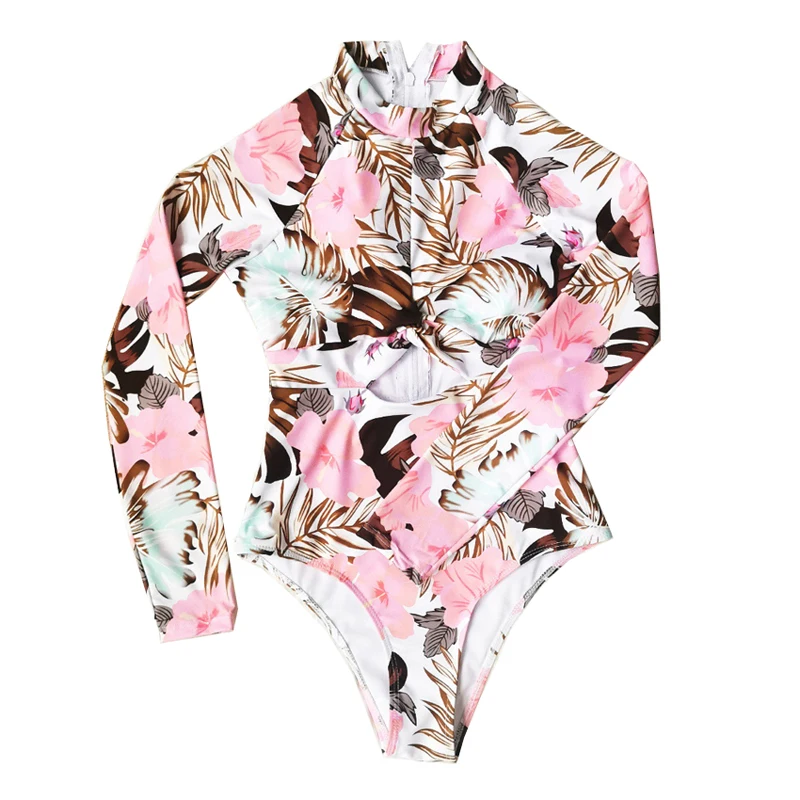 Цельный топ для серфинга с защитой от сыпи купальный костюм длинным рукавом