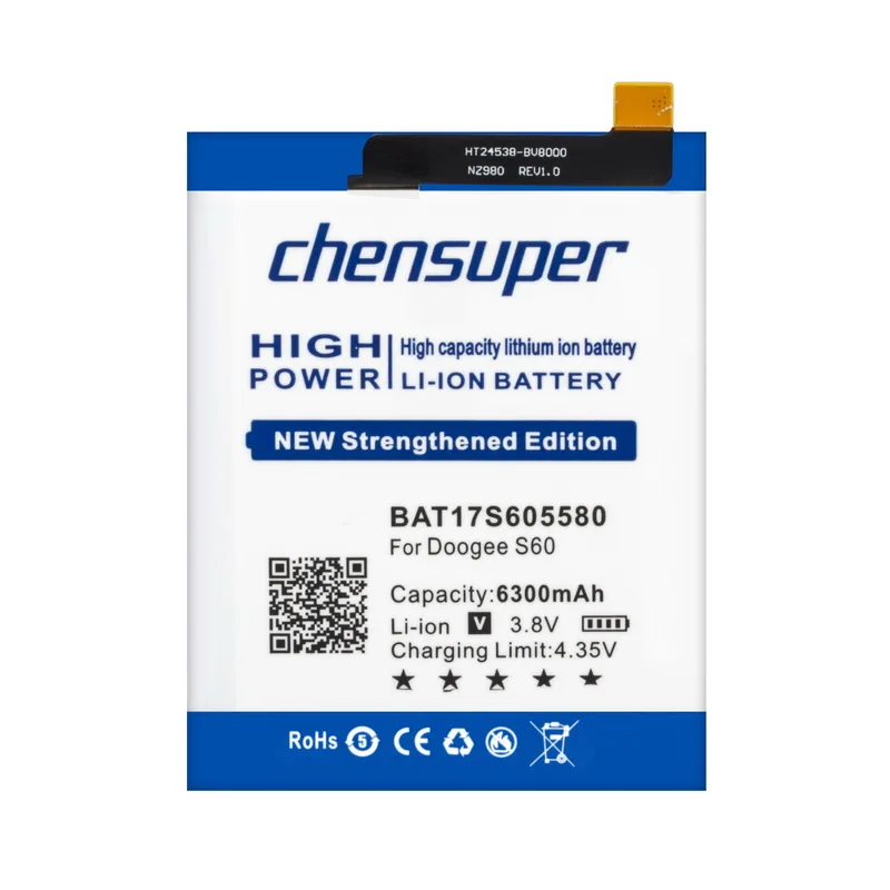 2 шт./chensuper BAT17M15580 BAT17S605580 6300 мАч аккумулятор Для DOOGEE S60 Бесплатные инструменты |