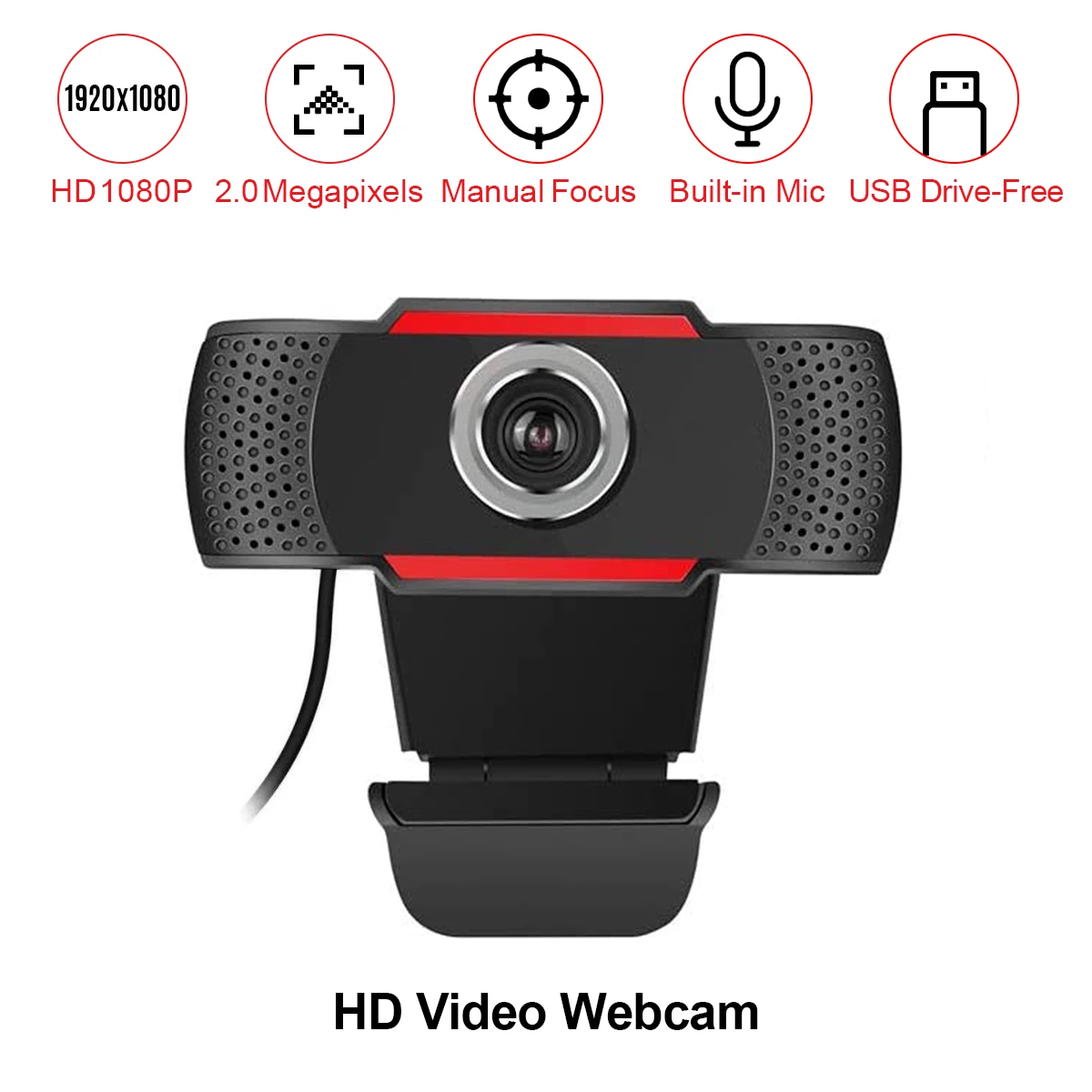 

Usb веб-камера для конференций, HD веб-камера, Компьютерная камера со встроенным микрофоном, USB веб-камера для ПК, онлайн обучения