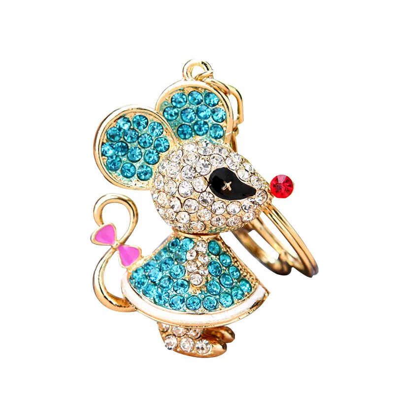Кристальный брелок с мышью милое очаровательное ювелирное изделие