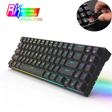 RK71 70% Hot Swappable Mechanical Keyboard Wireless Bluetooth Type-C RGB 71 Keys Mechanical Gaming Keyboard Detachable Cable