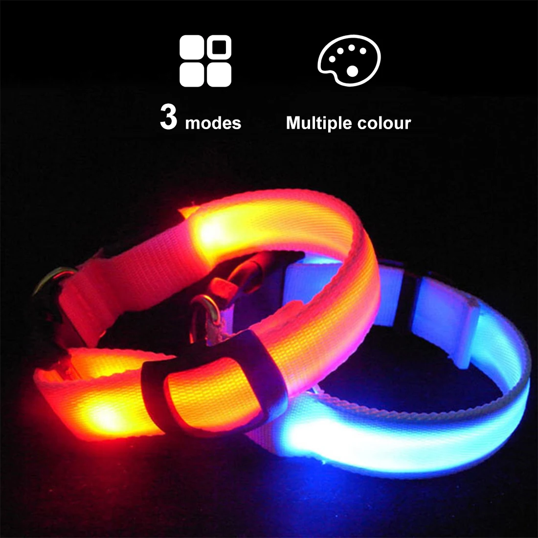 

USB Charging Led Dog Collar Anti-Lost/Avoid Car Accident Collar For Dogs Puppies Dog Collars Leads LED Supplies Pet Products