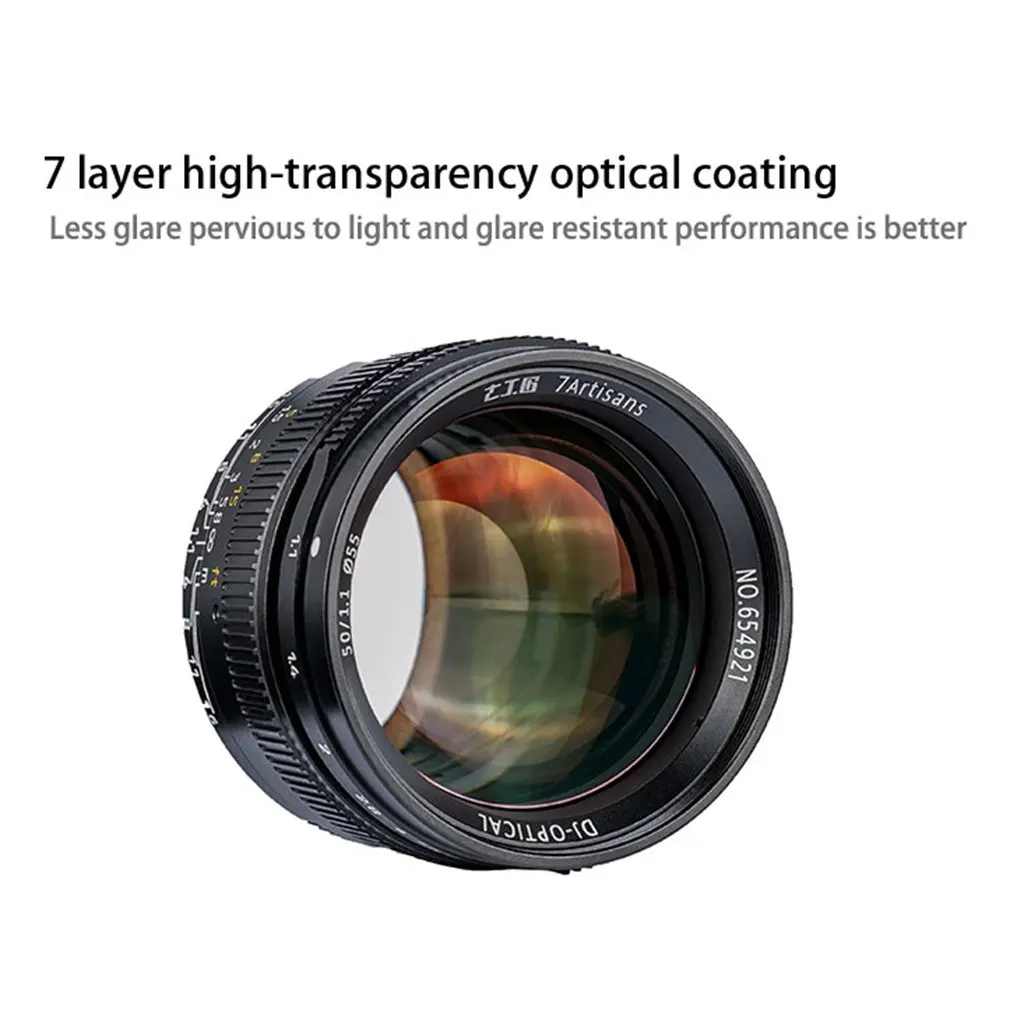 7 artisans 50 мм F1.1 Prime объектив для всех одиночных серий для Leica металлических микро камер аксессуары E-Mount Ручной фокус