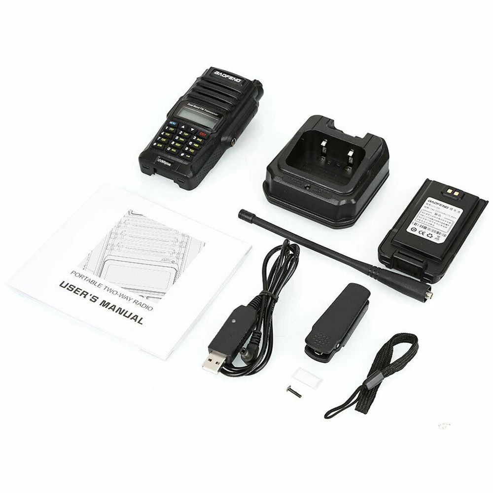 Baofeng UV 9R плюс для переносного приемо передатчика 5 Вт 1800mA двухстороннее радио CB