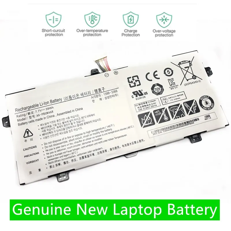 Onevan Novo 7.7v 39wh Original Aa-pbun4ar Bateria Aplicar para Samsung Notebook Spin Np900x5l 940x3l Portátil Baterias p/ laptop