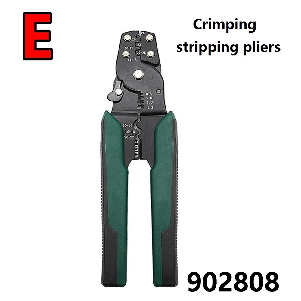 8 tipos de Cable Stripper prensado de cables herramienta multifuncional Cable Crimper alicates Pelacables Cable de alambre cortador de Stripper Crimper