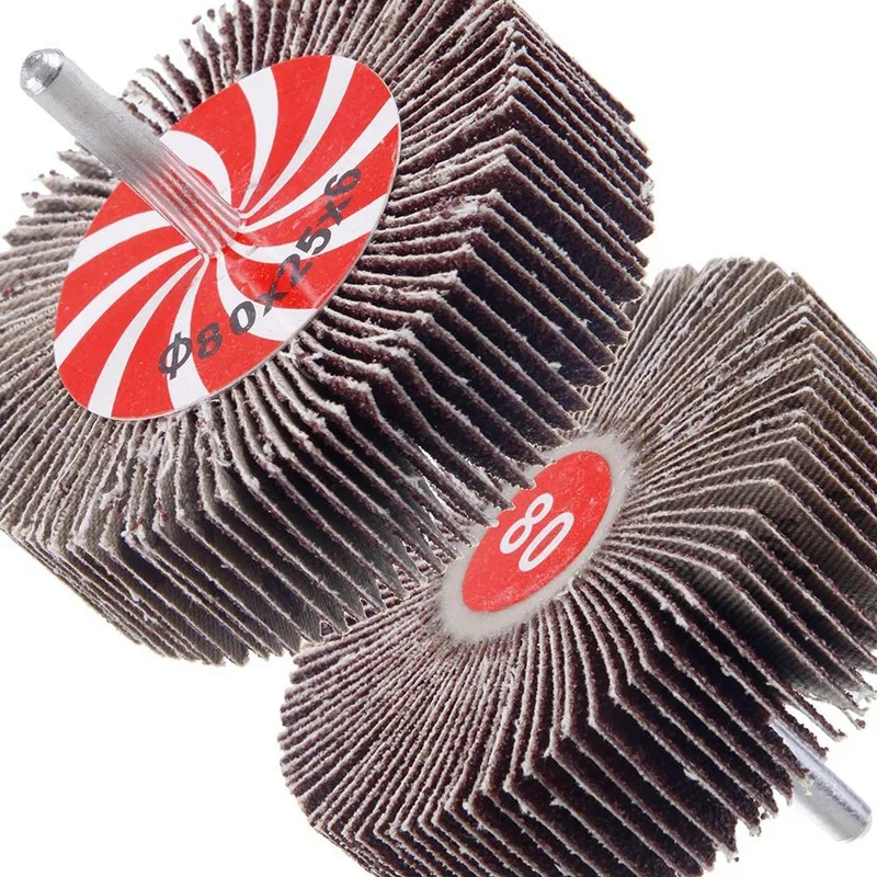 

10Pcs 80mm Abrasive Flap Wheel Sande 1/4 inch Shank Mounted Flap Wheels,80 Grit Aluminum Oxide for Remove Rust and Weld