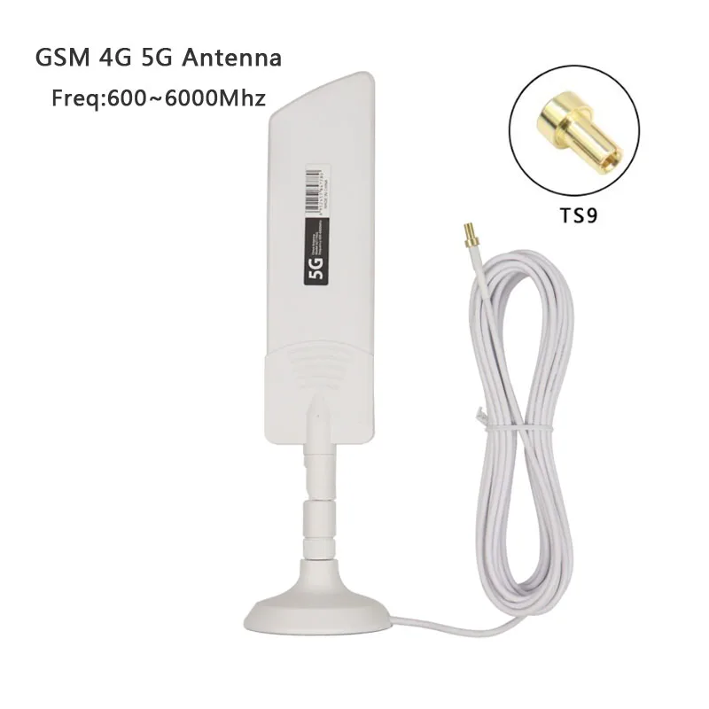 Omni ts9 SMA male 5G Router WiFi receiver signal Antenna with magnetic bottom support customization RG174 cable/3meter |