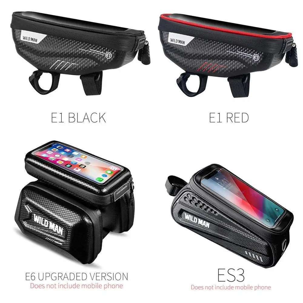 

4.7-6.5 Inch 2 Colors Touch Screen Bag Bicycle Front Frame Bag Bicycle Front Tube Bag Hot Mountain Bike Cycling Waterproof