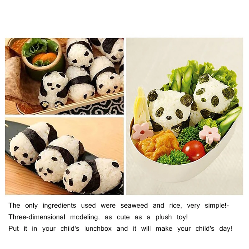 Cute Little Bear Sushi Rice Ball Mold Set Maker Bento DIY Curry Japanese Mould For Kitchen Accessorie | Дом и сад