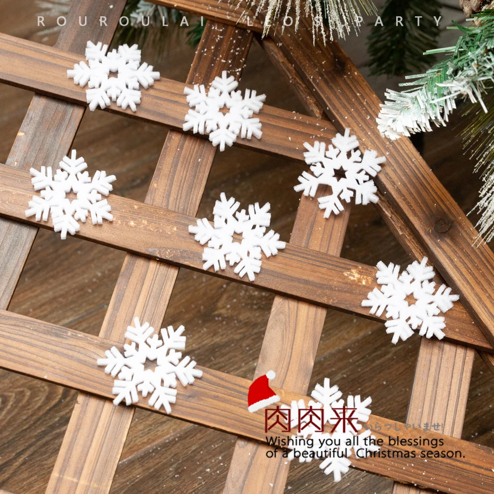 Снежинка Рождественская пена хлопковая стеклянная тарелка украшение для стекла