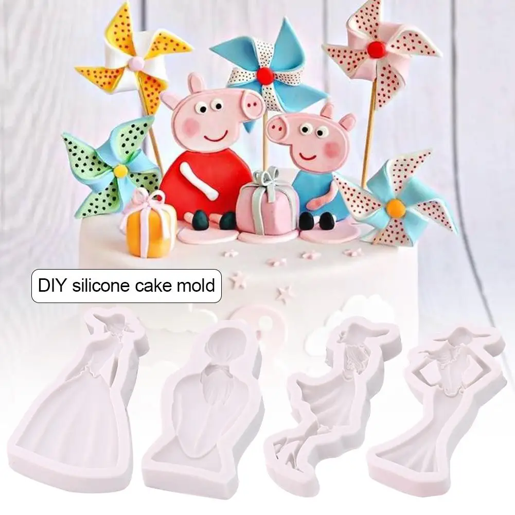 DIY Девушки силиконовые формы шоколадный торт плесень помадка прочный и мягкий