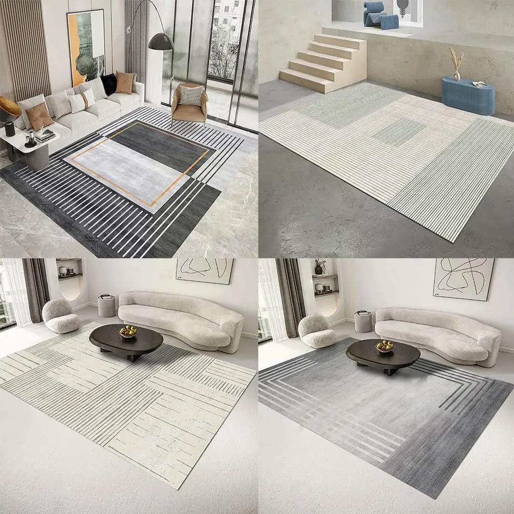 

50*80cm Modern Simple Living Room Floor Mat And Carpet Home Living Room Decor Carpet Bedroom Mat Flannel T9t0