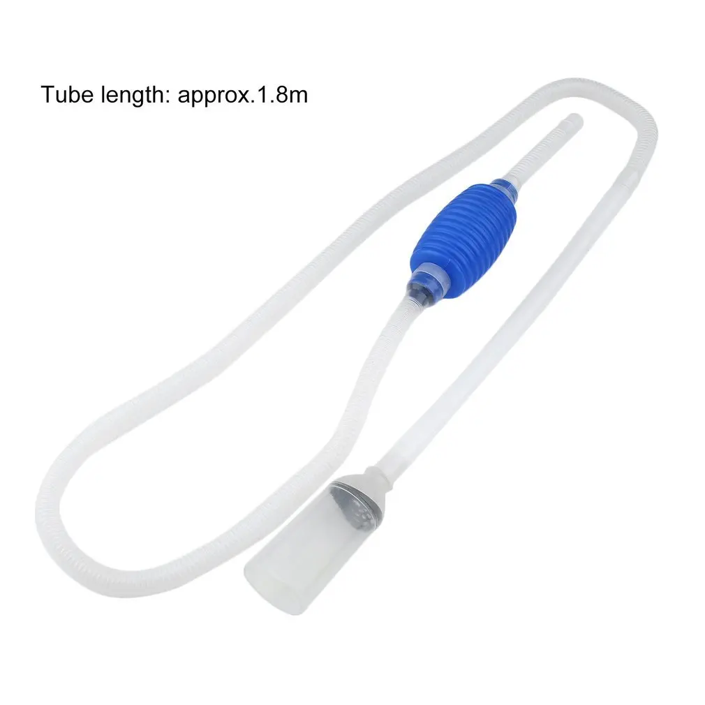 Ручной очиститель для аквариума 1 8 м сифон гравий всасывающая труба фильтр