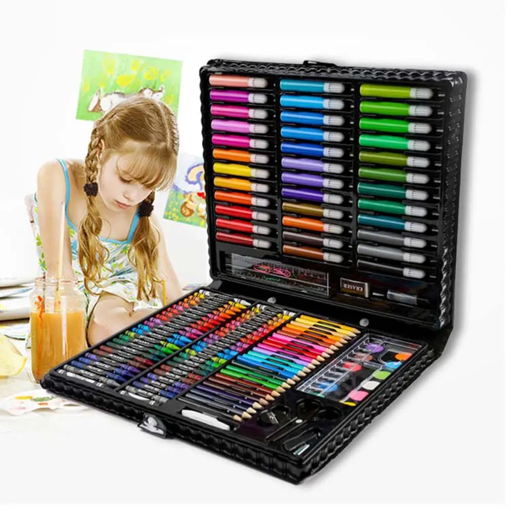 

150/168pcs Painting Drawing Art Artist Set Kit for Kids Children Boys Girls Students Christmas Birthday Holiday Festival Gift